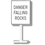 Danger Falling Rocks Sign